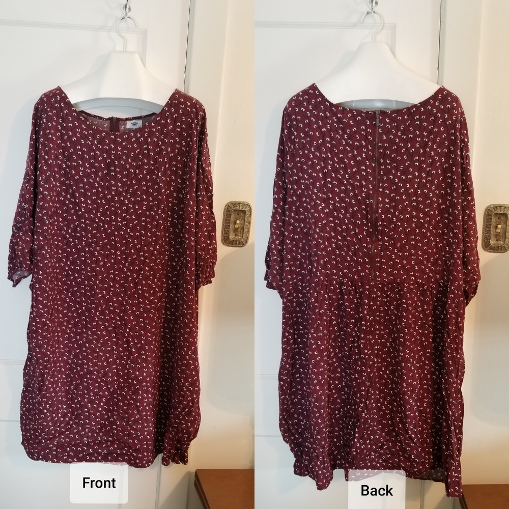 Burgundy Shift Dress from Old Navy Size 30W